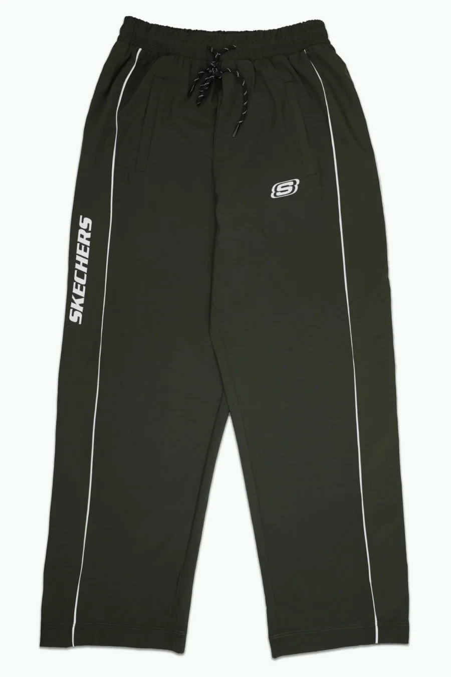 Loose Bottom Zip Style Imported Sportswear Trouser - Dark Green - Image 2