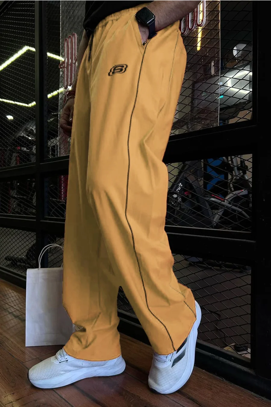 Loose Bottom Zip Style Imported Sportswear Trouser - Mellow